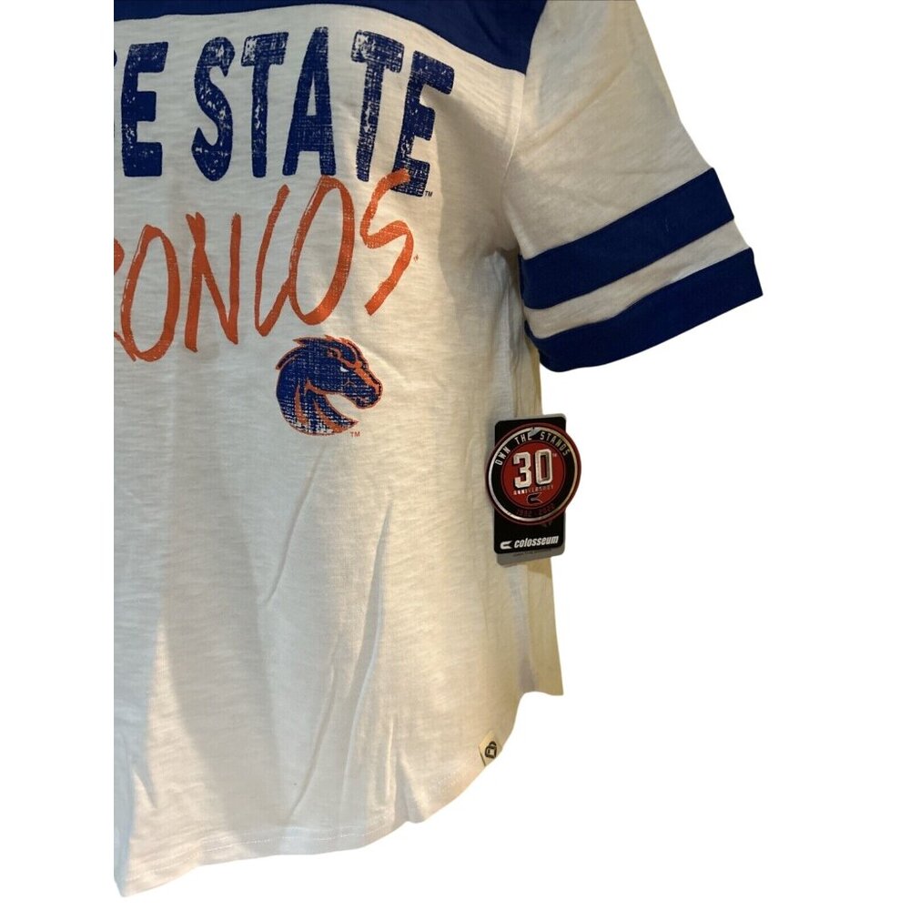 NEW Boise State University BSU Broncos Colosseum SS White Tee T Shirt Women's M - Picture 4 of 7